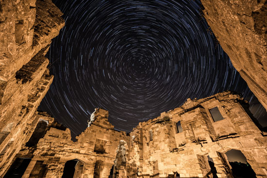 Title : Star Trails Sandsfoot Castle, Weymouth, Dorset