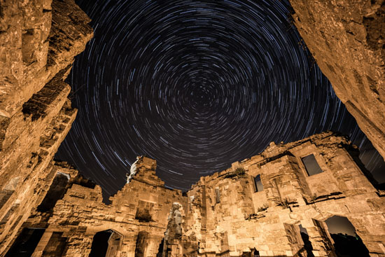 Title : Star Trails Sandsfoot Castle, Weymouth, Dorset