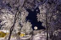 moonrise winter snow tromso norway